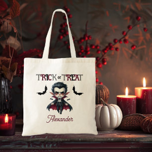 Schattigee Vampire Kind Trick or treat Halloween Tote Bag