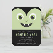 Schattigee Vampire Monster Mash Halloween Party Kaart (Staand voorkant)