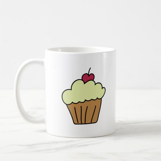 Schattigee vanillecupcake koffiemok (Links)
