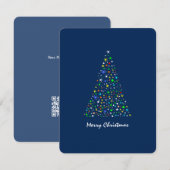 Schattigee Varicolored Blue Brighty Stars Christma Feestdagenkaart (Voorkant / Achterkant)