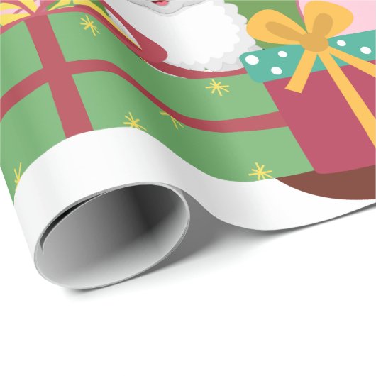 Schattigee Varkens en Schapen Kerstboom Cadeaupapier (Rol Hoek)