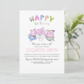 Schattigee varkens Happy Birthday Party Kaart (Staand voorkant)