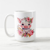 Schattigee varkens Monogram toevoegen Koffiemok (Links)