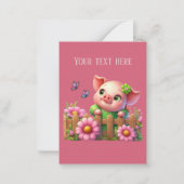 Schattigee varkensliefhebbers Bericht toevoegen Notitiekaartje (Voorkant)