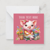 Schattigee varkensliefhebbers Bericht toevoegen Notitiekaartje (Voorkant)