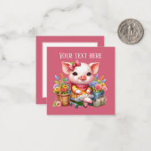 Schattigee varkensliefhebbers Bericht toevoegen Notitiekaartje (Voorkant / Achterkant in situ)