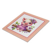 Schattigee varkensliefhebbers Land Tegeltje (Zijkant)