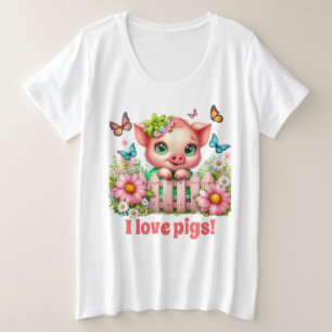 Schattigee varkensliefhebbers tekst toevoegen grote maat t-shirt