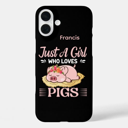 Schattigee varkensliefhebbers woordkunst Case-Mate iPhone case (Achterkant)
