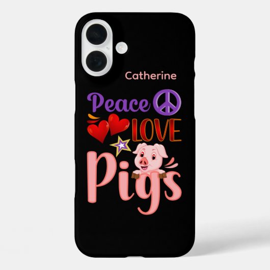 Schattigee varkensliefhebbers woordkunst Case-Mate iPhone case (Achterkant)