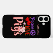Schattigee varkensliefhebbers woordkunst Case-Mate iPhone case (Achterkant (horizontaal))