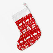 Schattigee varkenssilhouetten kerstpatroon feestel kleine kerstsok (Achterkant (Hangend))