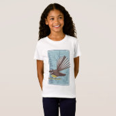 Schattigee vector fantail t-shirt (Voorkant volledig)