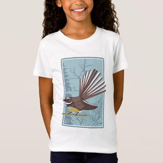 Schattigee vector fantail t-shirt (Voorkant)