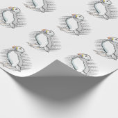 Schattigee vector puffin cadeaupapier (Hoek)