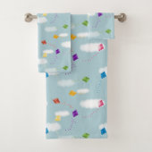 Schattigee veelkleurige Flying Kites Kinder Bad Handdoek (Insitu)