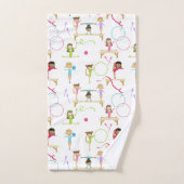 Schattigee veelkleurige gymnastiek Kinder Bad Handdoek (Handdoek)