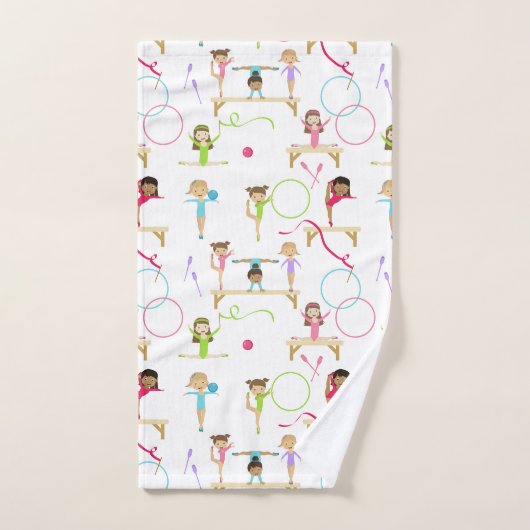 Schattigee veelkleurige gymnastiek Kinder Bad Handdoek (Handdoek)