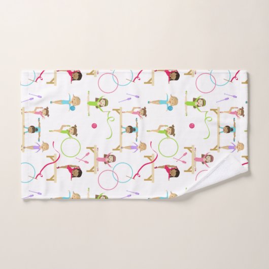 Schattigee veelkleurige gymnastiek Kinder Bad Handdoek (Handdoek)
