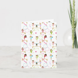 Schattigee veelkleurige gymnastiek Kinder Kaart