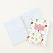 Schattigee veelkleurige gymnastiek Kinder meisje a Notitieboek (Binnen)