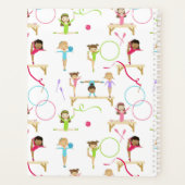Schattigee veelkleurige gymnastiek Kinder meisje j Planner (Achterkant)