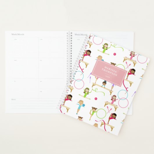 Schattigee veelkleurige gymnastiek Kinder meisje j Planner (Display)