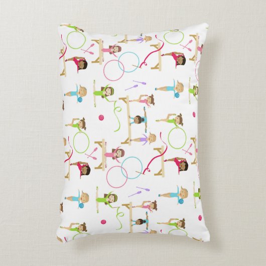 Schattigee veelkleurige gymnastiek Kinder Patroon Accent Kussen (Voorkant(Verticaal))