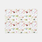 Schattigee veelkleurige gymnastiek Kinder Patroon Fleece Deken (Voorkant (Horizontaal))