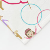 Schattigee veelkleurige gymnastiek Kinder Patroon Fleece Deken (Hoek)