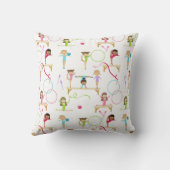 Schattigee veelkleurige gymnastiek Kinder Patroon Kussen (Achterkant)