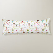 Schattigee veelkleurige gymnastiek Kinder Patroon Lichaamskussen (Achterkant)