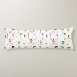 Schattigee veelkleurige gymnastiek Kinder Patroon Lichaamskussen