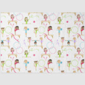 Schattigee veelkleurige gymnastiek Kinder Patroon Tissuepapier (Voorkant)