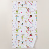 Schattigee veelkleurige gymnastiek Kinder Strandlaken (Voorkant)