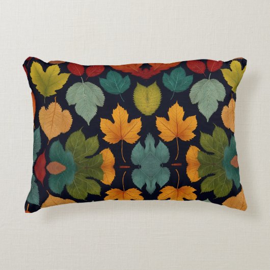 Schattigee veelkleurige Leaf's Accent Kussen (Voorkant)