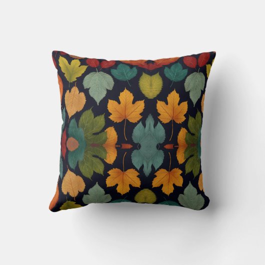 Schattigee veelkleurige Leaf's Kussen (Achterkant)