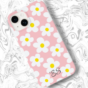 Schattigee veelkleurige retro madeliefjes girly fl Case-Mate iPhone 14 hoesje