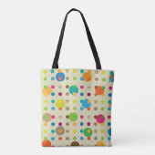 Schattigee veelkleurige stippen tote bag (Achterkant)