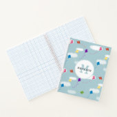 Schattigee veelkleurige vliegers Kinder monogram Notitieboek (Binnen)