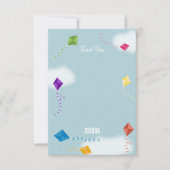 Schattigee veelkleurige vliegers Kinder Patroon Bedankkaart (Voorkant)