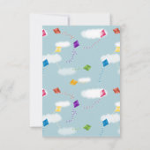 Schattigee veelkleurige vliegers Kinder Patroon Bedankkaart (Achterkant)