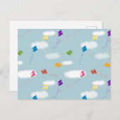 Schattigee veelkleurige vliegers Kinder Patroon Briefkaart (Voorkant / Achterkant)