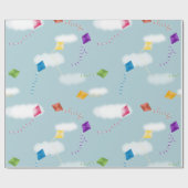 Schattigee veelkleurige vliegers Kinder Patroon Cadeaupapier (Vlak)