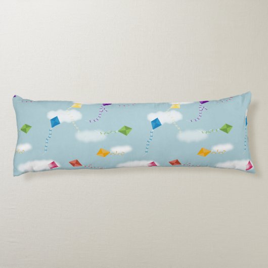 Schattigee veelkleurige vliegers Kinder Patroon Lichaamskussen (Achterkant)