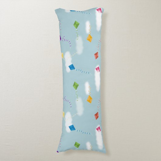 Schattigee veelkleurige vliegers Kinder Patroon Lichaamskussen (Voorkant Verticaal)