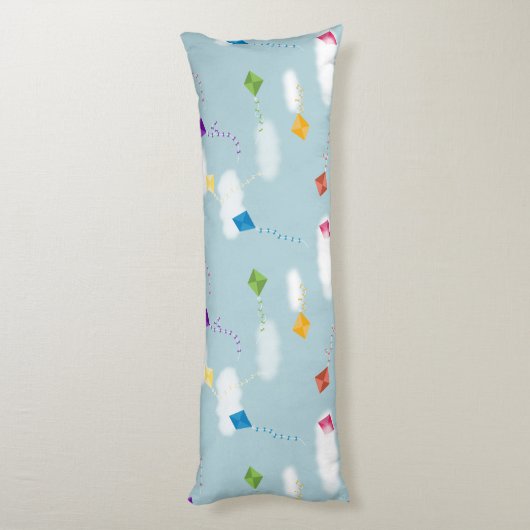 Schattigee veelkleurige vliegers Kinder Patroon Lichaamskussen (Achterkant (Verticaal))