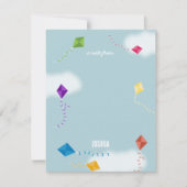 Schattigee veelkleurige vliegers Kinder Patroon Notitiekaartje (Voorkant)