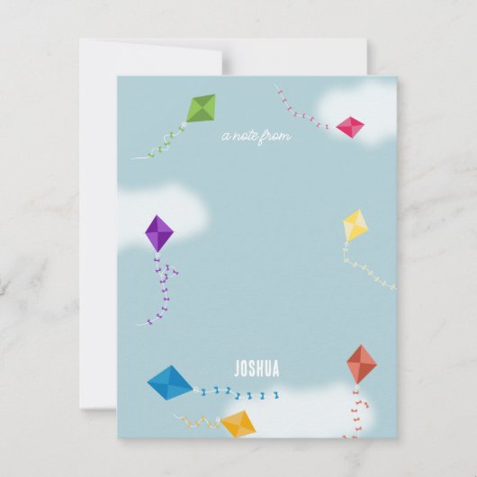 Schattigee veelkleurige vliegers Kinder Patroon Notitiekaartje (Voorkant)