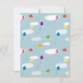 Schattigee veelkleurige vliegers Kinder Patroon Notitiekaartje (Achterkant)